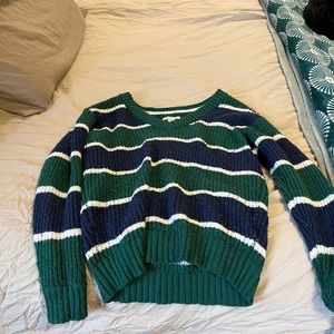 american eagle sweater blue and green size small